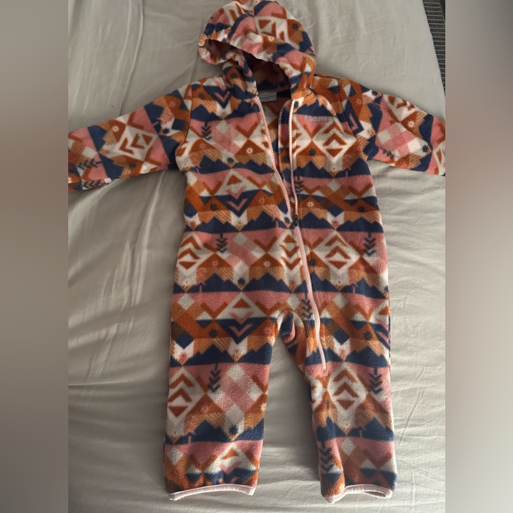 Columbia Soft Fleece Printed Baby Bunting Size: 6-12 Months